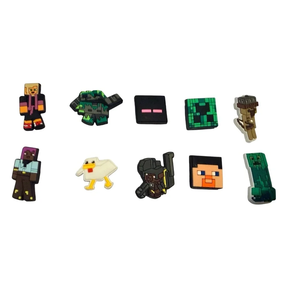 Minecraft Jibbitz Croc Shoe Charms Mixed Character Accessories Lot #2 Bin Deal